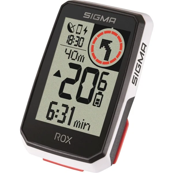 Fietscomputer GPS Sigma ROX 2.0 met standaard stuurhouder - wit