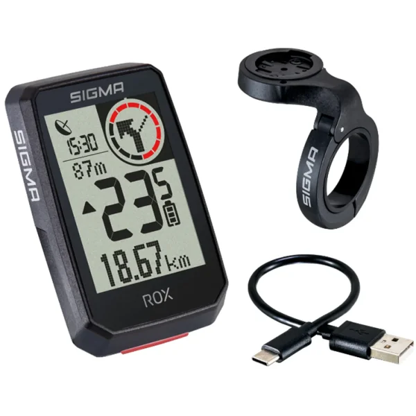 Fietscomputer GPS Sigma ROX 2.0 met overclamp butler stuurhouder - zwart