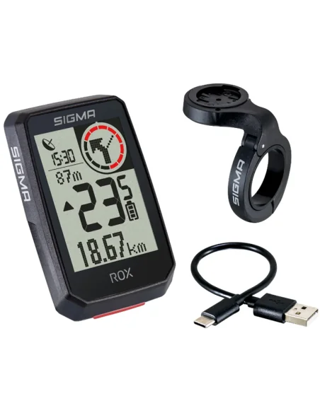 Fietscomputer GPS Sigma ROX 2.0 met overclamp butler stuurhouder - zwart