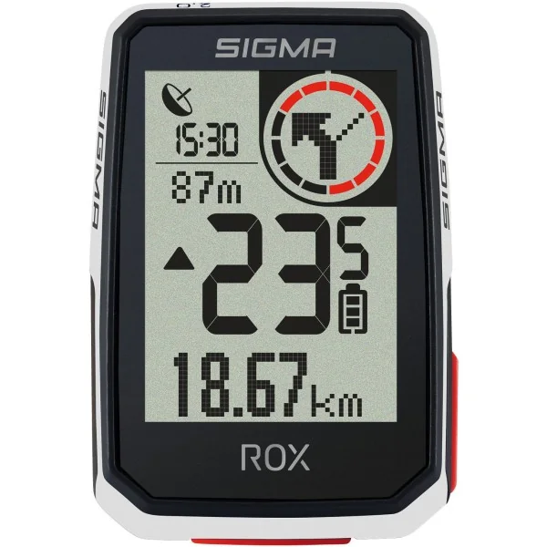 Fietscomputer GPS Sigma ROX 2.0 met overclamp butler stuurhouder - wit