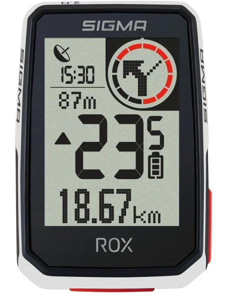 Fietscomputer GPS Sigma ROX 2.0 met overclamp butler stuurhouder - wit