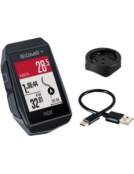 GPS Fietscomputer Sigma ROX 11.1 EVO GPS met standaard stuurhouder - zwart