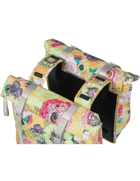 Dubbele fietstas Basil Bloom Field 35 liter 30 x 15 x 33 cm - honey yellow