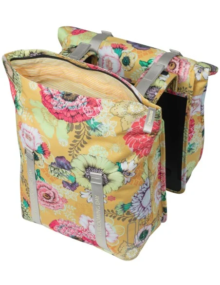 Dubbele fietstas Basil Bloom Field 35 liter 30 x 15 x 33 cm - honey yellow