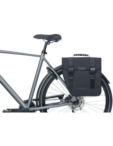 Fietstas Basil Tour Single Left 14 liter 34 x 14 x 34 cm - zwart