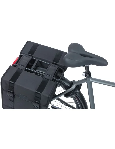 Dubbele fietstas Basil Tour Double 28 liter 34 x 14 x 34 cm - zwart