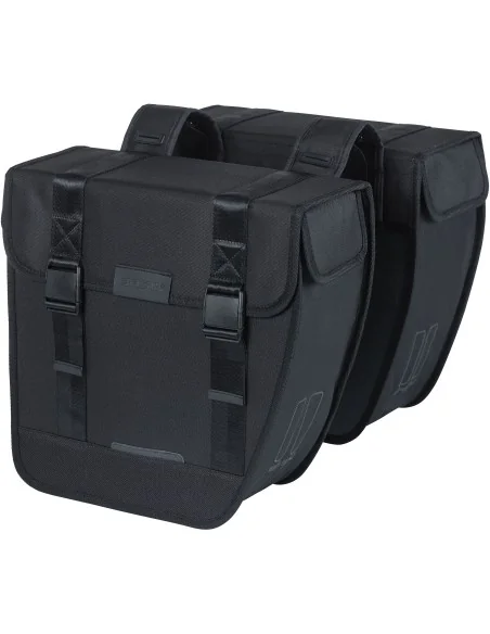 Dubbele fietstas Basil Tour Double 28 liter 34 x 14 x 34 cm - zwart