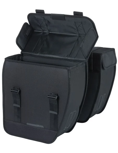 Dubbele fietstas Basil Tour Double 28 liter 34 x 14 x 34 cm - zwart