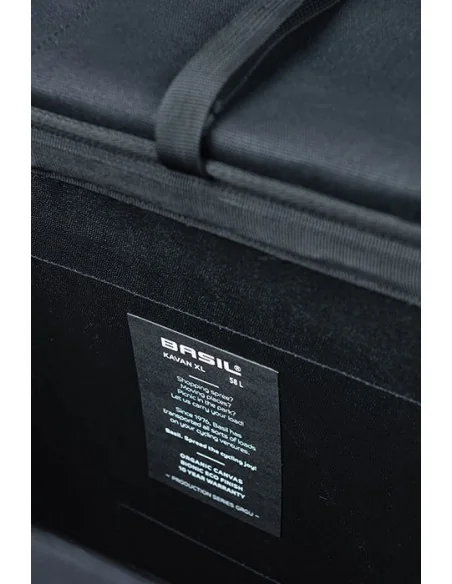 Dubbele fietstas Basil Kavan Eco Classic 58 liter 37 x 24 x 33 cm - zwart