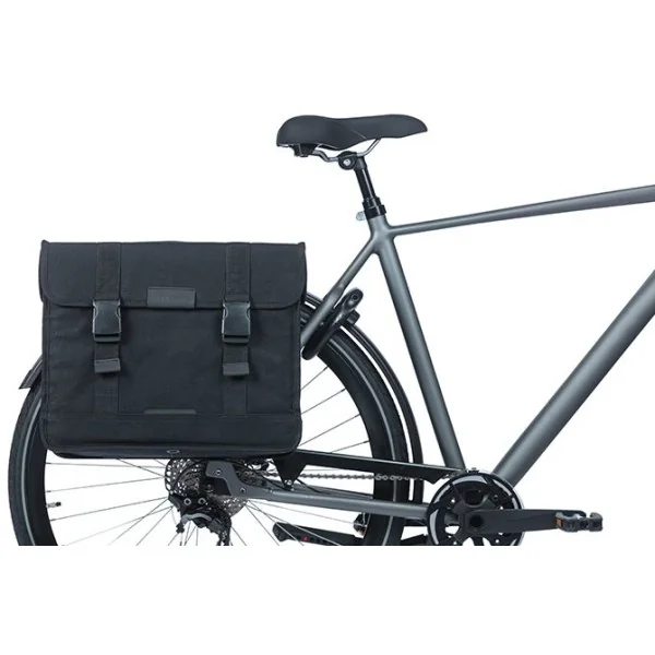 Dubbele fietstas Basil Kavan Eco Classic 58 liter 37 x 24 x 33 cm - zwart