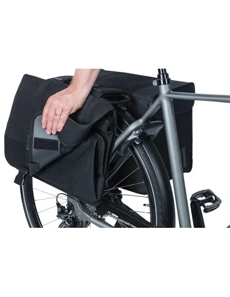 Dubbele fietstas Basil Kavan Eco Classic 68 liter 40 x 25 x 33 cm - zwart