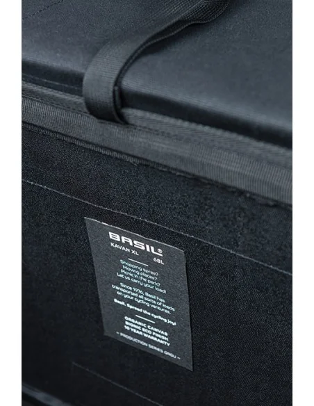 Dubbele fietstas Basil Kavan Eco Classic 68 liter 40 x 25 x 33 cm - zwart