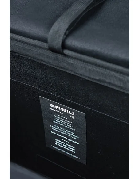 Dubbele fietstas Basil Kavan Eco Classic Rounded 46 liter 37 x 18 x 32 cm - zwart