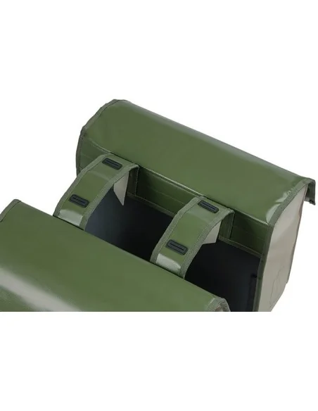 Dubbele fietstas Basil Urban Load 48-53 liter 40 x 17 x 46 cm - moss green/sand
