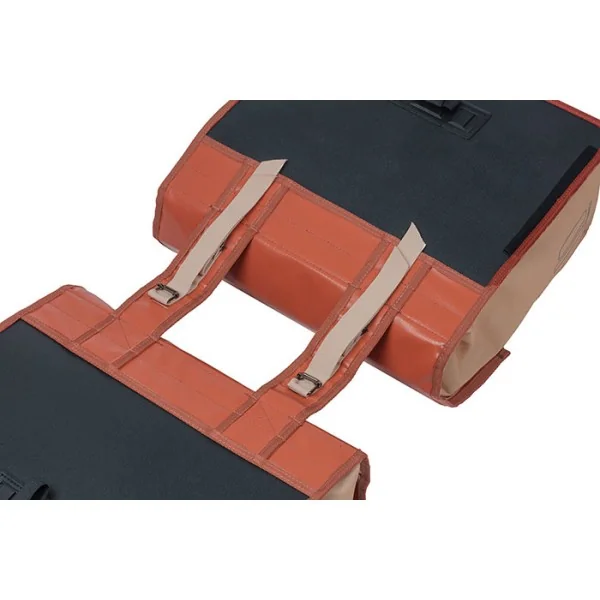 Dubbele fietstas Basil Urban Load 48-53 liter 40 x 17 x 46 cm - terra red/rose