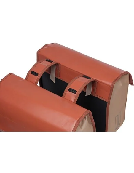 Dubbele fietstas Basil Urban Load 48-53 liter 40 x 17 x 46 cm - terra red/rose