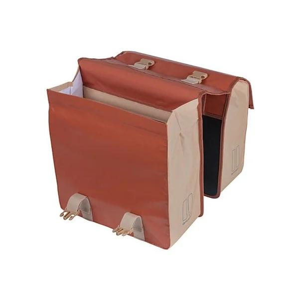 Dubbele fietstas Basil Urban Load 48-53 liter 40 x 17 x 46 cm - terra red/rose