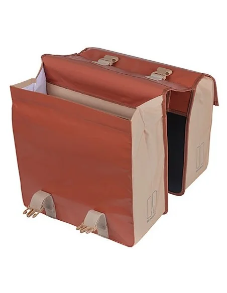 Dubbele fietstas Basil Urban Load 48-53 liter 40 x 17 x 46 cm - terra red/rose