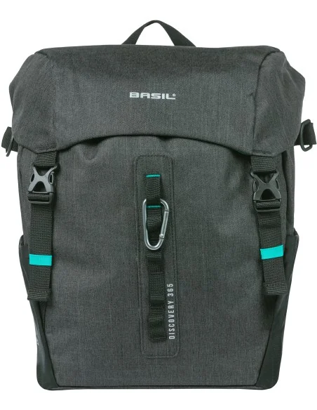 Fietstas Basil Discovery 365D L 20 liter 30 x 17 x 36 cm - zwart melee