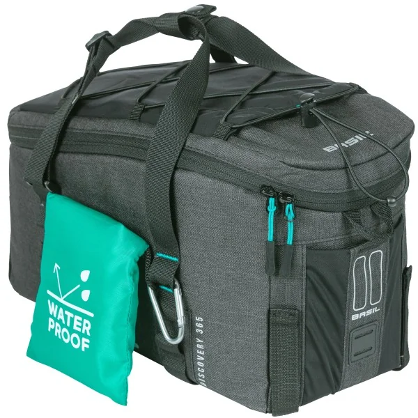 Bagagedragertas Basil Discovery 365D 9 liter 36 x 16 x 20 cm - zwart melee