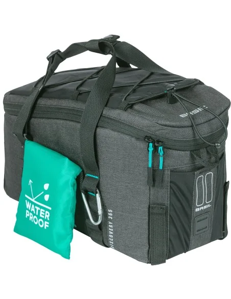 Bagagedragertas Basil Discovery 365D 9 liter 36 x 16 x 20 cm - zwart melee