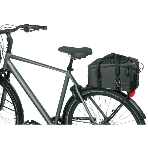 Bagagedragertas Basil Discovery 365D 9 liter 36 x 16 x 20 cm - zwart melee