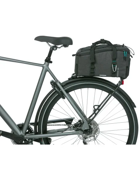 Bagagedragertas Basil Discovery 365D 9 liter 36 x 16 x 20 cm - zwart melee