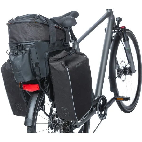 Bagagedragertas Basil Miles Tarpaulin XL Pro 9-36 liter 31 x 23 x 20 cm - black orange