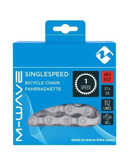 Ketting M-Wave single speed / naafversnelling anti-roest - 112 schakels