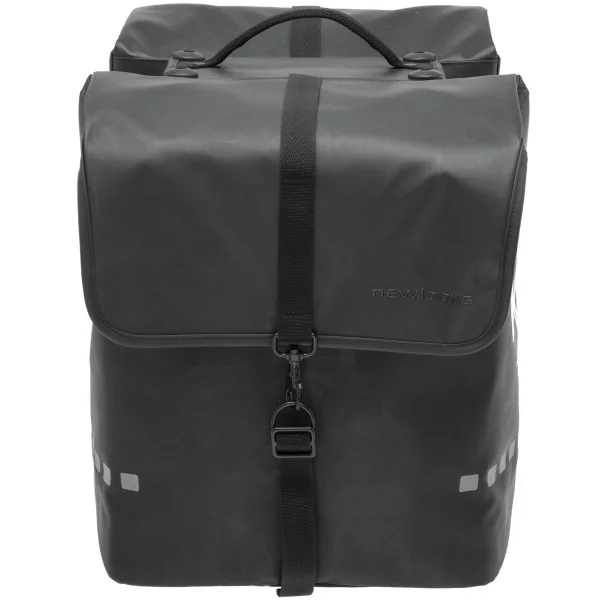 Dubbele fietstas New Looxs Odense Double Racktime 39 liter 34 x 16 x 38 cm (x2) - zwart