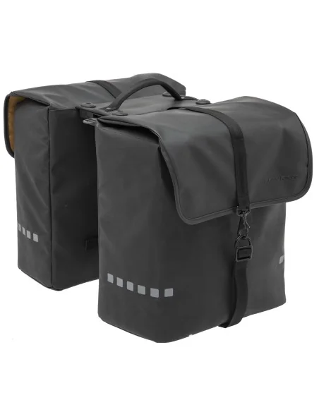 Dubbele fietstas New Looxs Odense Double Racktime 39 liter 34 x 16 x 38 cm (x2) - zwart