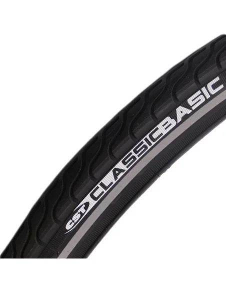 Buitenband CST Basic 26 x 1 3/8" / 37-590 mm - zwart met reflectie
