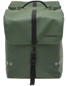 Dubbele fietstas New Looxs Odense Double Racktime 39 liter 34 x 16 x 38 cm (x2) - groen