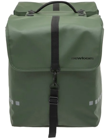 Dubbele fietstas New Looxs Odense Double Racktime 39 liter 34 x 16 x 38 cm (x2) - groen