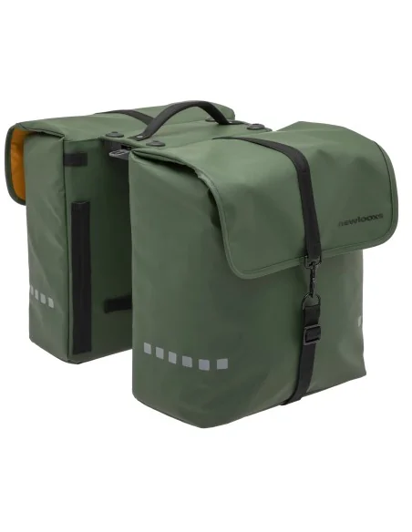 Dubbele fietstas New Looxs Odense Double Racktime 39 liter 34 x 16 x 38 cm (x2) - groen