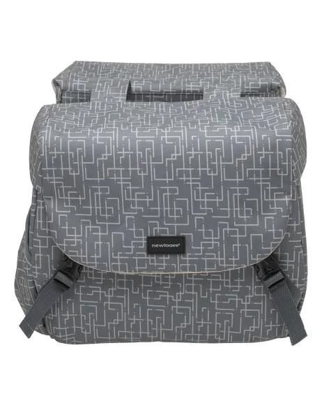 Dubbele fietstas New Looxs Mondi Joy Double RT 38 liter 37 x 16 x 32 cm (2x) - ivy grey