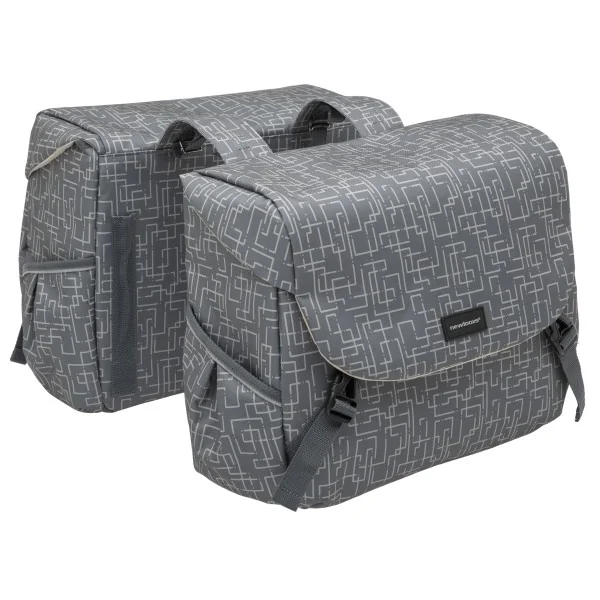 Dubbele fietstas New Looxs Mondi Joy Double RT 38 liter 37 x 16 x 32 cm (2x) - ivy grey