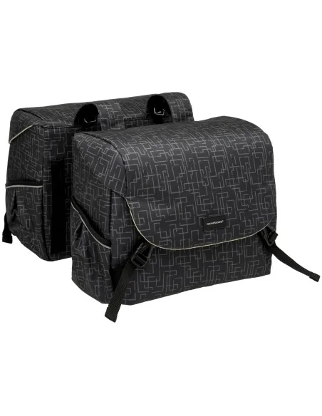 Dubbele fietstas New Looxs Mondi Joy Double RT 38 liter 37 x 16 x 32 cm (2x) - ivy black