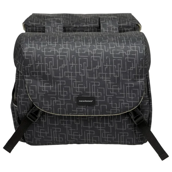 Dubbele fietstas New Looxs Mondi Joy Double RT 38 liter 37 x 16 x 32 cm (2x) - ivy black