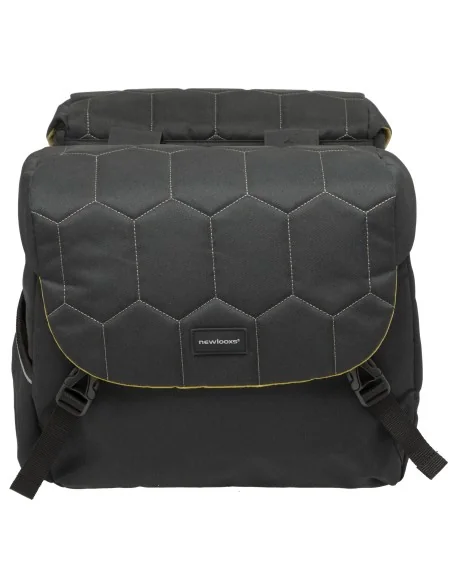 Dubbele fietstas New Looxs Mondi Joy Double 38 liter 37 x 16 x 32 cm (2x) - quilted black
