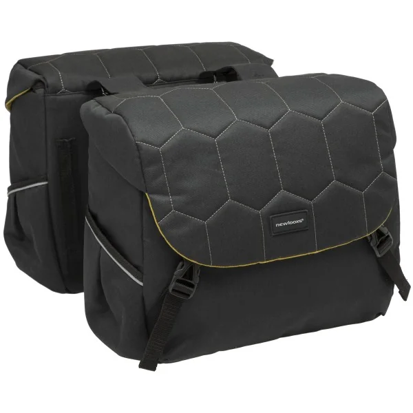 Dubbele fietstas New Looxs Mondi Joy Double 38 liter 37 x 16 x 32 cm (2x) - quilted black