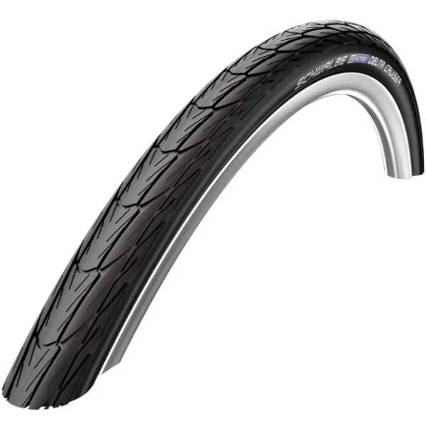 Buitenband Schwalbe Delta Cruiser Plus PunctureGuard 26 x 1 3/8" / 37-590 mm - zwart met reflectie