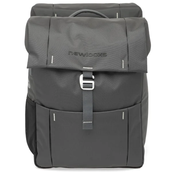 Dubbele fietstas New Looxs Vigo Double Racktime 37 liter 31 x 15 x 40 cm (2x) - grijs