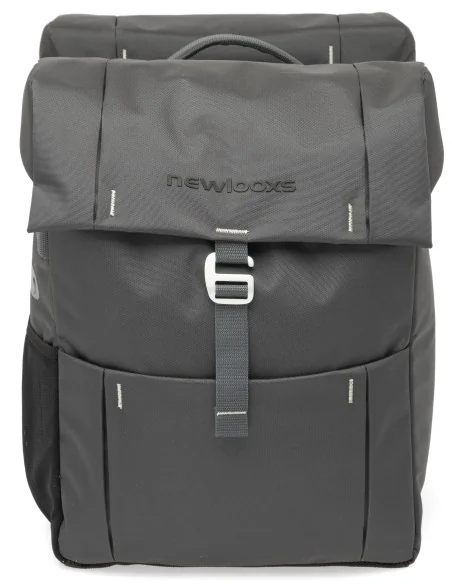 Dubbele fietstas New Looxs Vigo Double Racktime 37 liter 31 x 15 x 40 cm (2x) - grijs