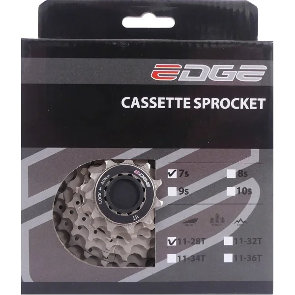 Cassette 7 speed Edge CS-M5007 11-28T - zilver