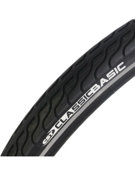 Buitenband CST Basic 28 x 1½" / 40-635 mm - zwart met reflectie