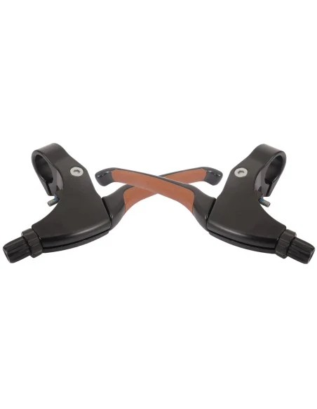 Remgreepset Saccon rollerbrake - zwart met bruine greep