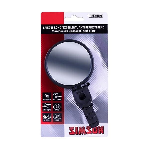 Simson Spiegel Rond 'Excellent', anti reflecterend