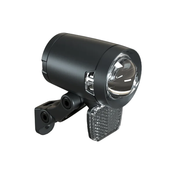 Koplamp Herrmans H-Black Pro dynamo - aan/uit functie - met houder - 200 lumen