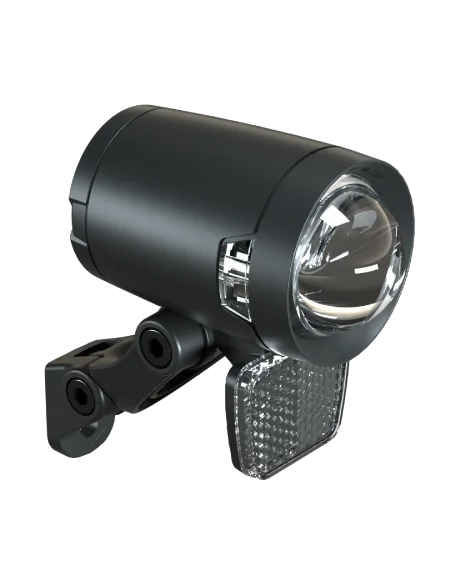 Koplamp Herrmans H-Black Pro dynamo - aan/uit functie - met houder - 200 lumen